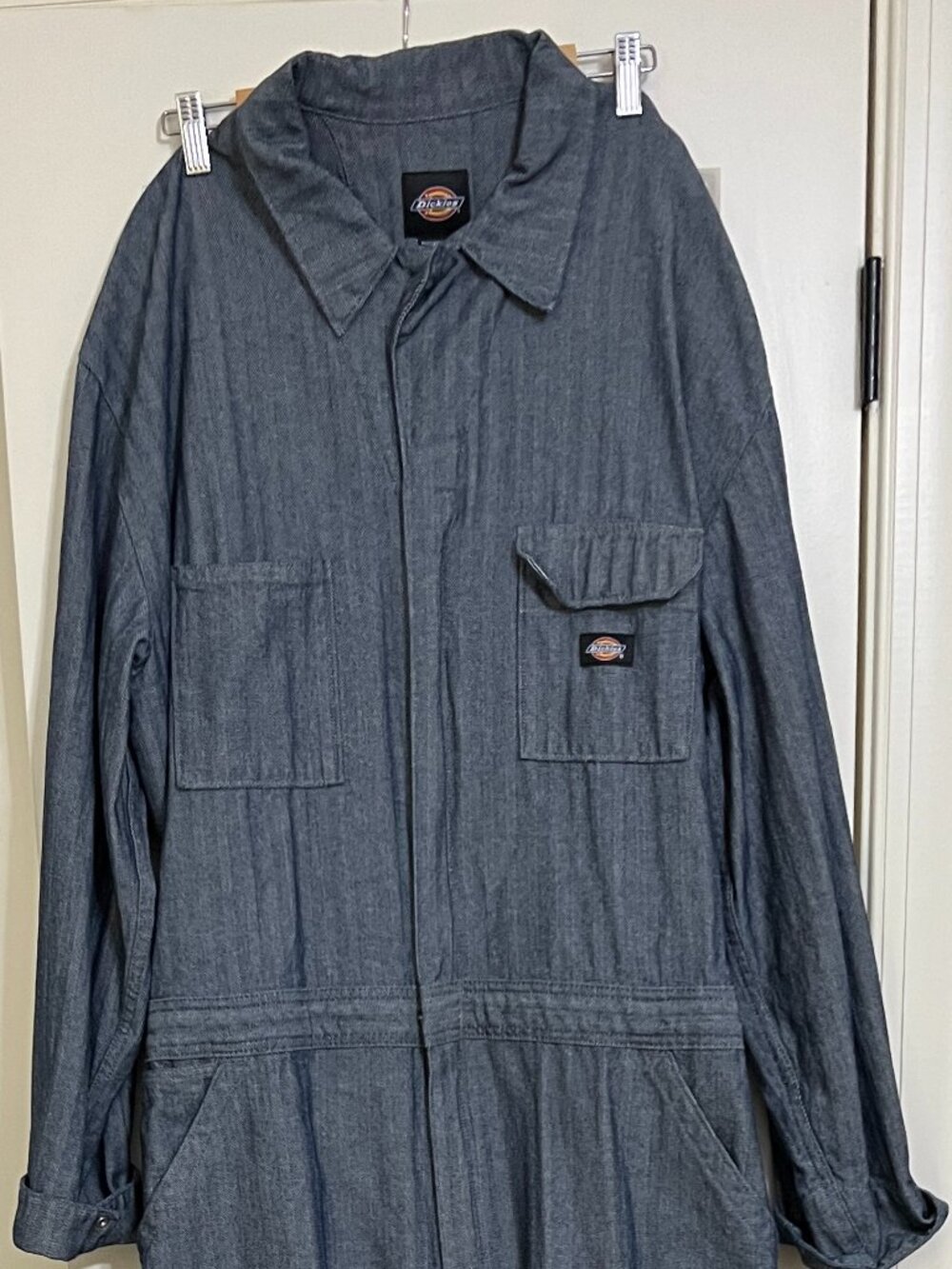 Dickies Size 2XLT Deluxe Long Sleeve Gray Fisher Striped Coveralls 100% Cotton
